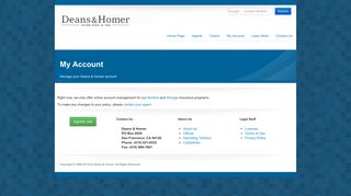 My Account - Deans & Homer