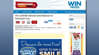 Win a $35000 Ultimate Smile Makeover at Deardoctor.Com ...