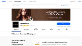 Debenhams Careers and Employment | Indeed.com