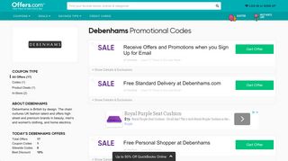 Debenhams Promotional Codes & Promo Codes 2019: 10% off