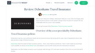Review: Debenhams Travel Insurance - Bought By Many