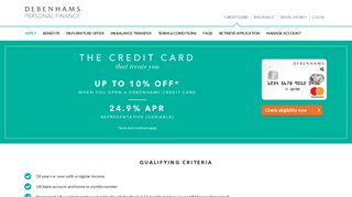 Debenhams Credit Card | Debenhams Personal Finance