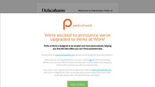 Debenhams Perks at Work: Sign In