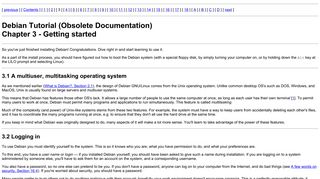 Debian Tutorial (Obsolete Documentation) - Getting started