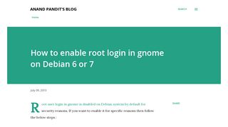 How to enable root login in gnome on Debian 6 or 7