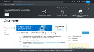 linux - Automatic root login in Debian 8.0 (console only) - Super User