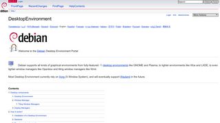 DesktopEnvironment - Debian Wiki