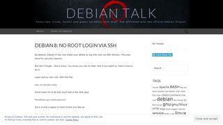 Debian 8: No root login via SSH | Debian Talk