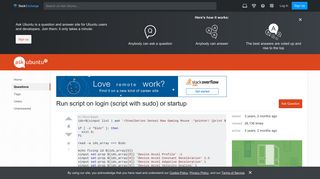 14.04 - Run script on login (script with sudo) or startup - Ask Ubuntu