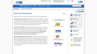Secure Card Transactions - State Bank of India - Personal Banking