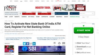 SBI Online: How To Activate New SBI ATM Card, Register Online ...