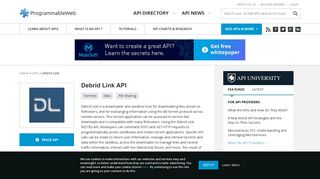 Debrid Link API | ProgrammableWeb