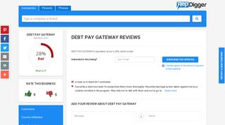 DEBT PAY GATEWAY - 1 Review, 27% Reputation Score - RepDigger