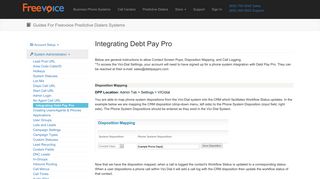 Integrating Debt Pay Pro - Admin Guide - Freevoice
