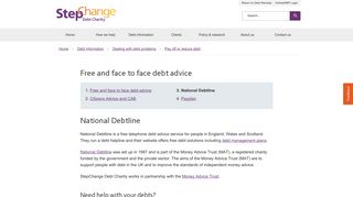 National Debtline UK - StepChange