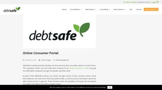 Online Consumer Portal - DebtSafe