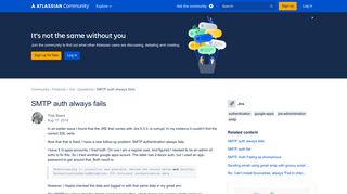 Solved: SMTP auth always fails - Atlassian Community