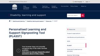 Personalised Learning and Support Signposting Tool (PLASST ...