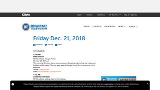 Friday Dec. 21, 2018 | Breakfast Television Toronto