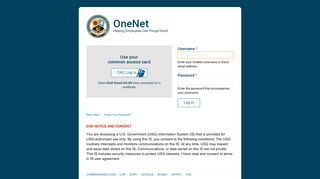 OneNet: Log in