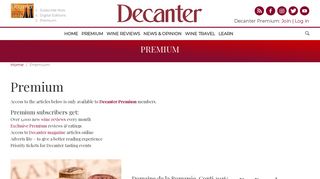 Decanter Premium: See all the latest ratings and articles - Decanter.com