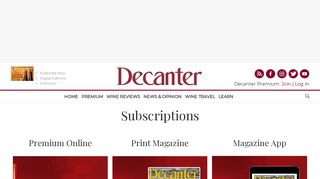 Subscriptions - Decanter