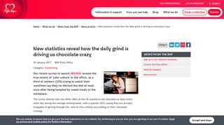 Dechox - Giving up chocolate at work - News from the BHF
