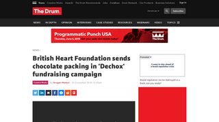 British Heart Foundation sends chocolate packing in 'Dechox ...