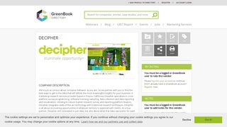 Decipher - Full Service Market Research | GreenBook.org