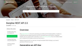 Decipher REST API 2.0 – Decipher