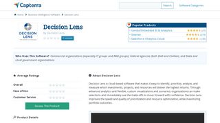 Decision Lens Reviews and Pricing - 2019 - Capterra