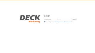 Sign In - DECK Monitoring