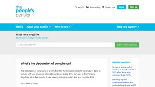 What's the declaration of compliance? - Help and support