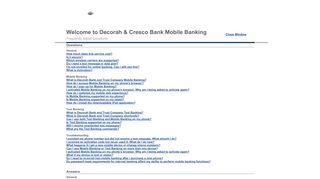 Decorah & Cresco Bank Mobile Banking - First Data