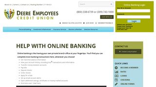 Help with Online Banking – Deere Employees Credit Union
