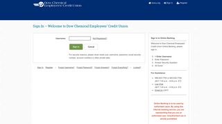 Dow Chemical Employees' Credit Union Online Banking