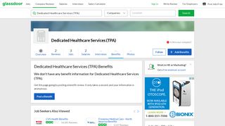 Dedicated Healthcare Services (TPA) Employee Benefits and Perks ...