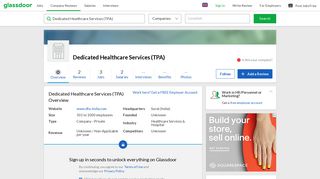 Working at Dedicated Healthcare Services (TPA) | Glassdoor.co.uk