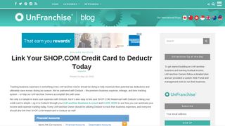 Link Your SHOP.COM Credit Card to Deductr Today - UnFranchise Blog