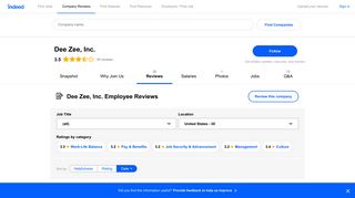 Working at Dee Zee, Inc.: Employee Reviews | Indeed.com