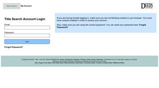 Title Search Account Login | Deeds.com