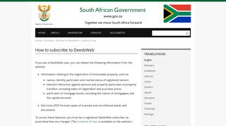 How to subscribe to DeedsWeb | South African Government