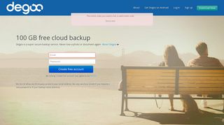 100 GB free cloud backup - Degoo - secure online backup | Top ...