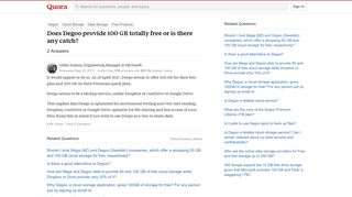 Does Degoo provide 100 GB totally free or is there any catch? - Quora