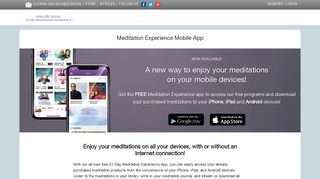 Meditation Experience • Mobile App | Home - Chopra Center Meditation