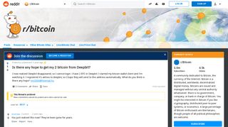 Is there any hope to get my 2 bitcoin from Deepbit? : Bitcoin - Reddit