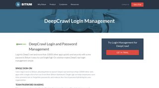DeepCrawl Login Management - Team Password Manager - Bitium