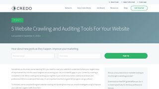 5 Website Crawling and Auditing Tools For Your Website - Credo