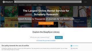 DeepDyve - Unlimited Access to Peer-Reviewed Journals