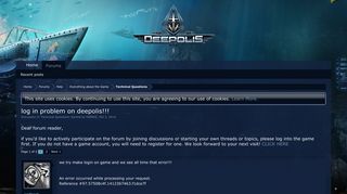 log in problem on deepolis!!! | Deepolis EN - Bigpoint.com